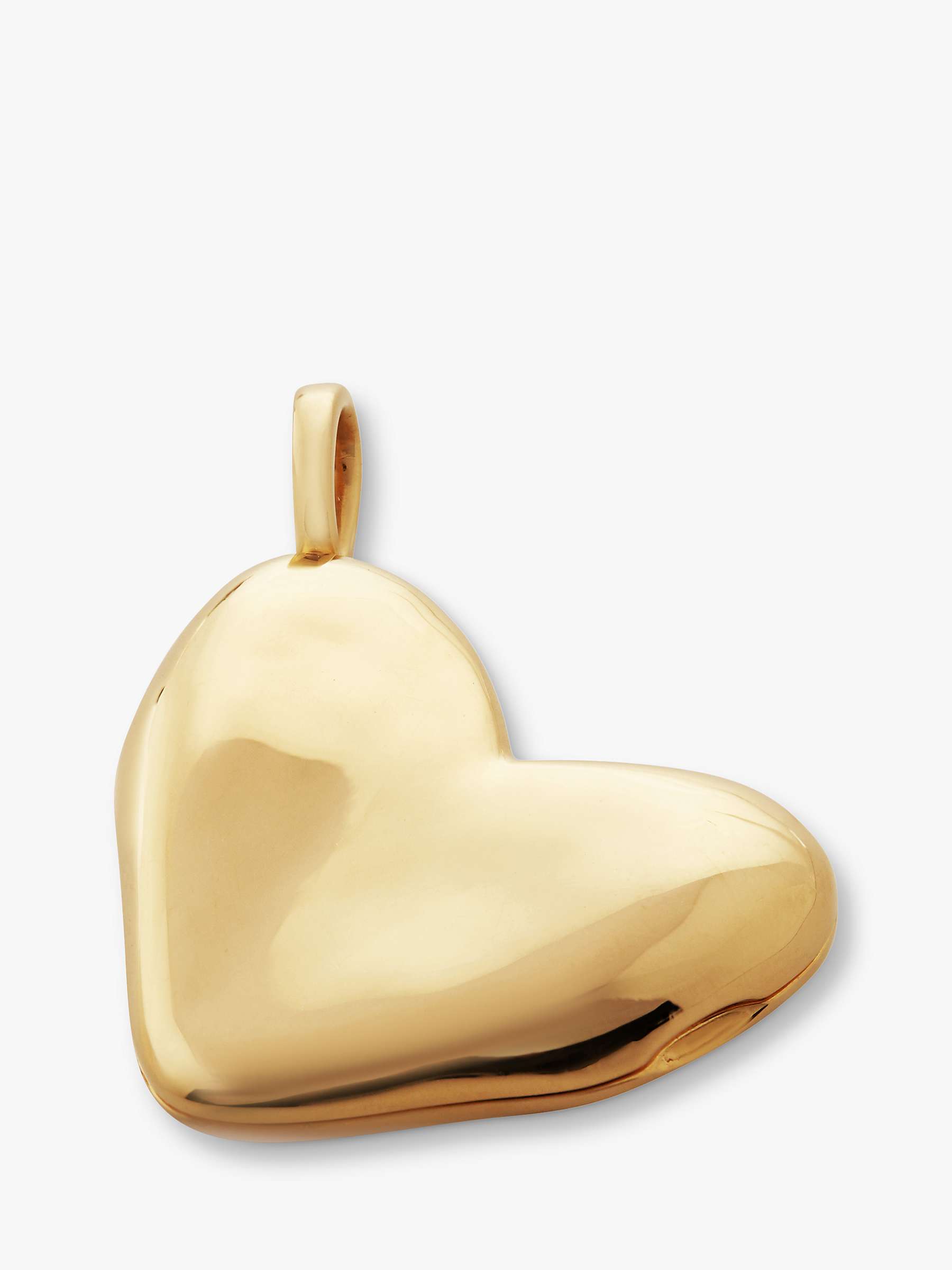 Buy Monica Vinader Heart Pebble Locket Pendant, Gold Online at johnlewis.com