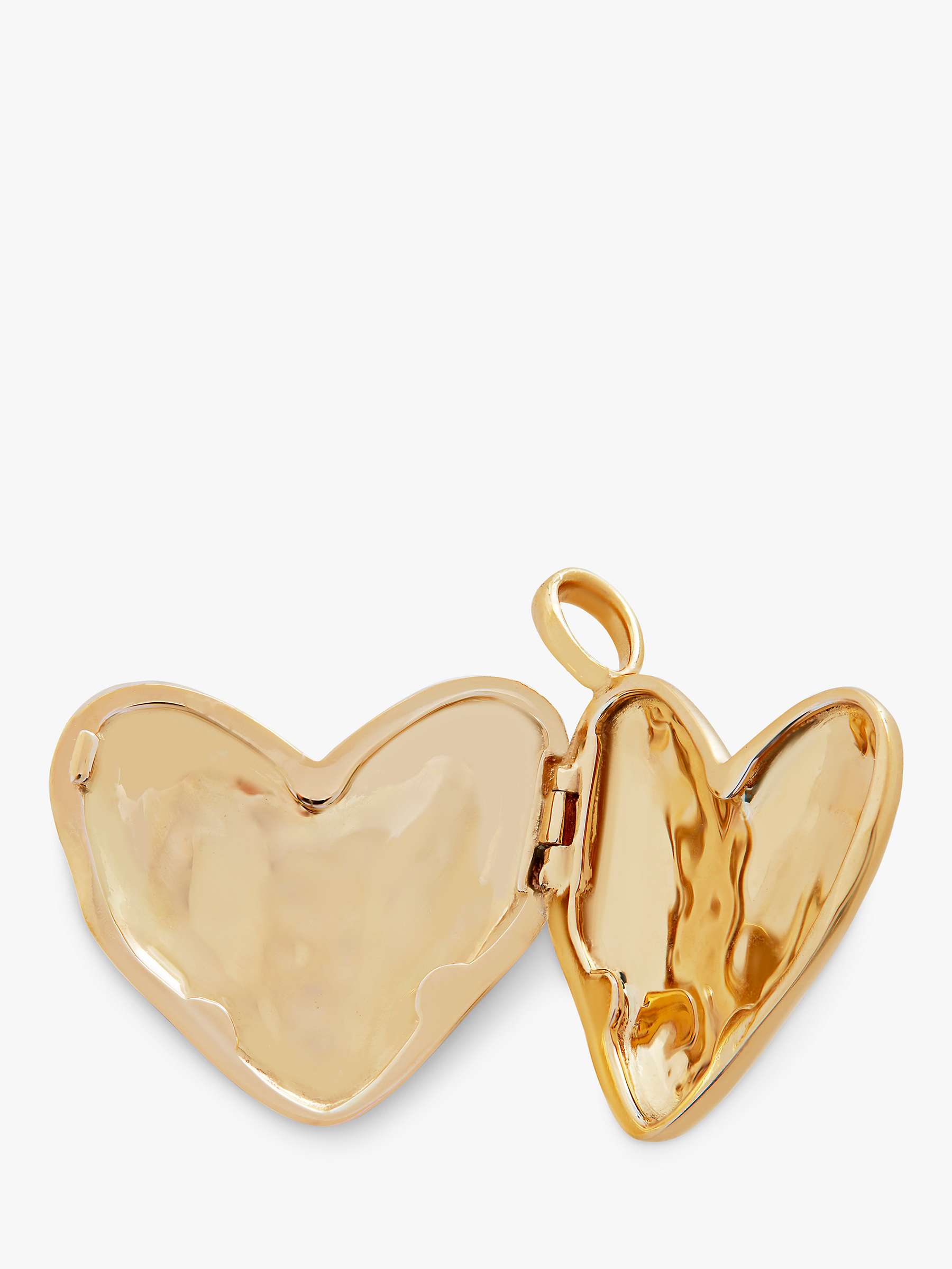 Buy Monica Vinader Heart Pebble Locket Pendant, Gold Online at johnlewis.com