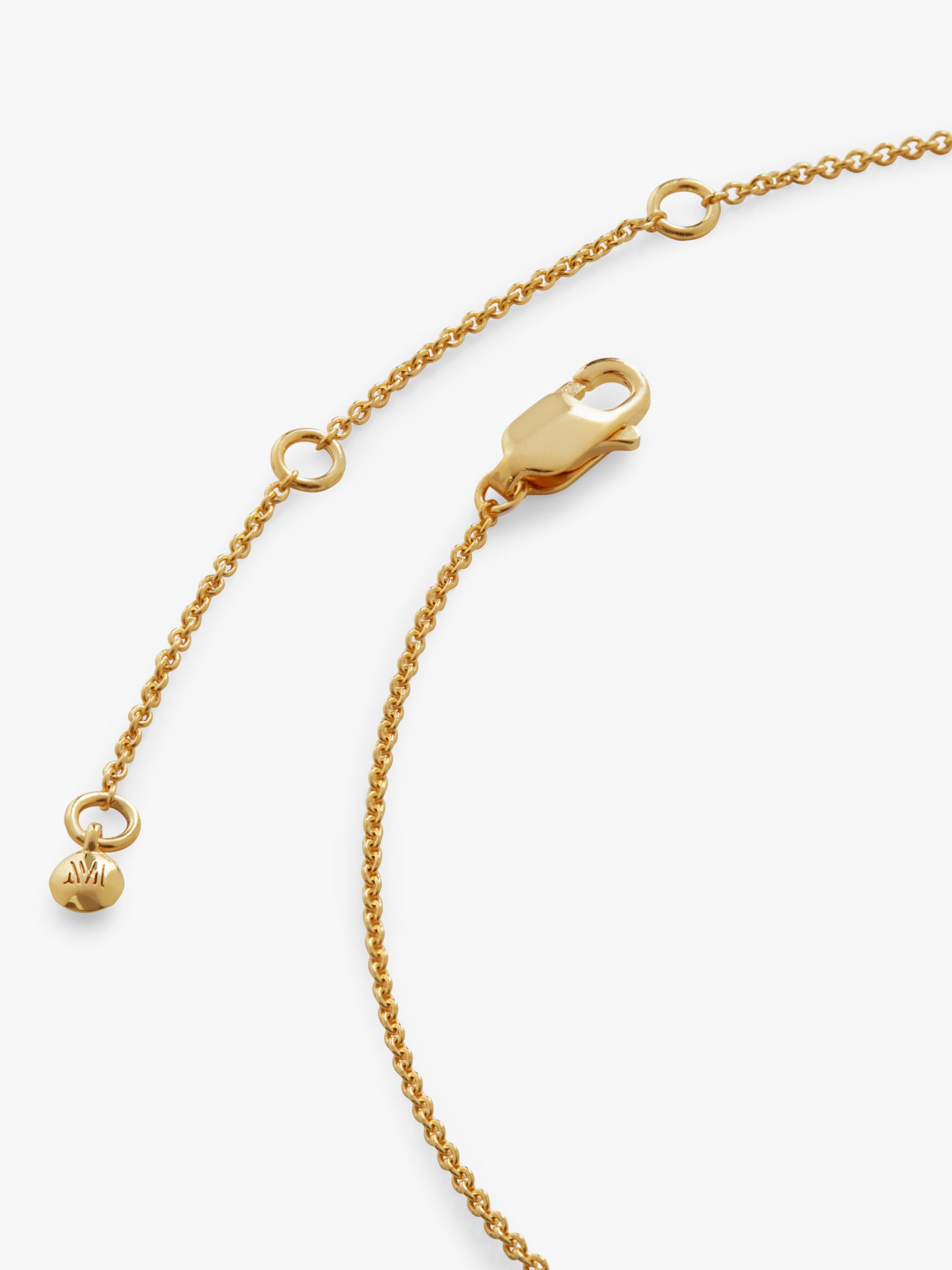 Monica Vinader Alphabet Pendant Necklace, Gold, L at John Lewis & Partners