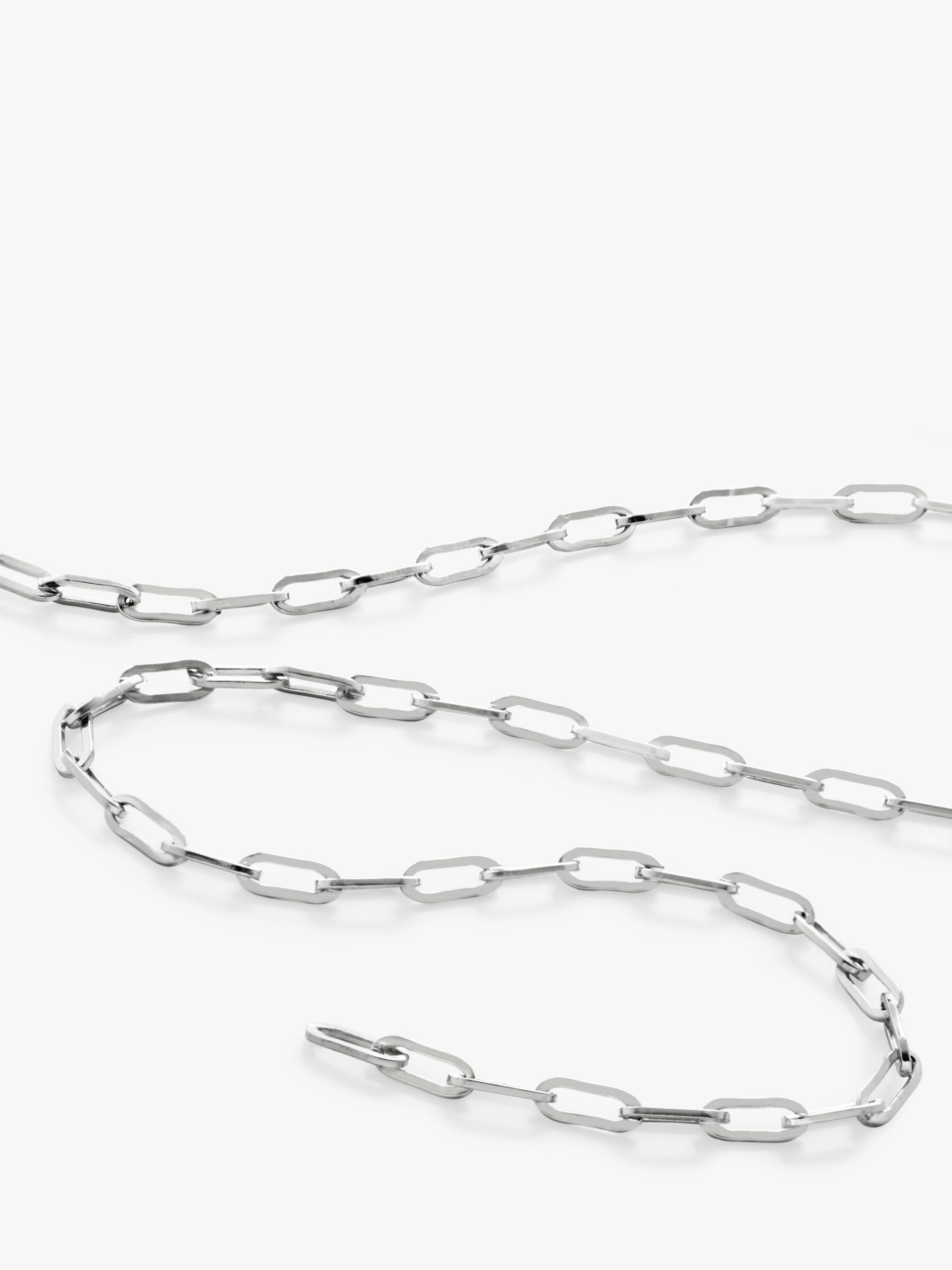 John Lewis Paperclip Link Chain Necklace, Silver at John Lewis & Partners