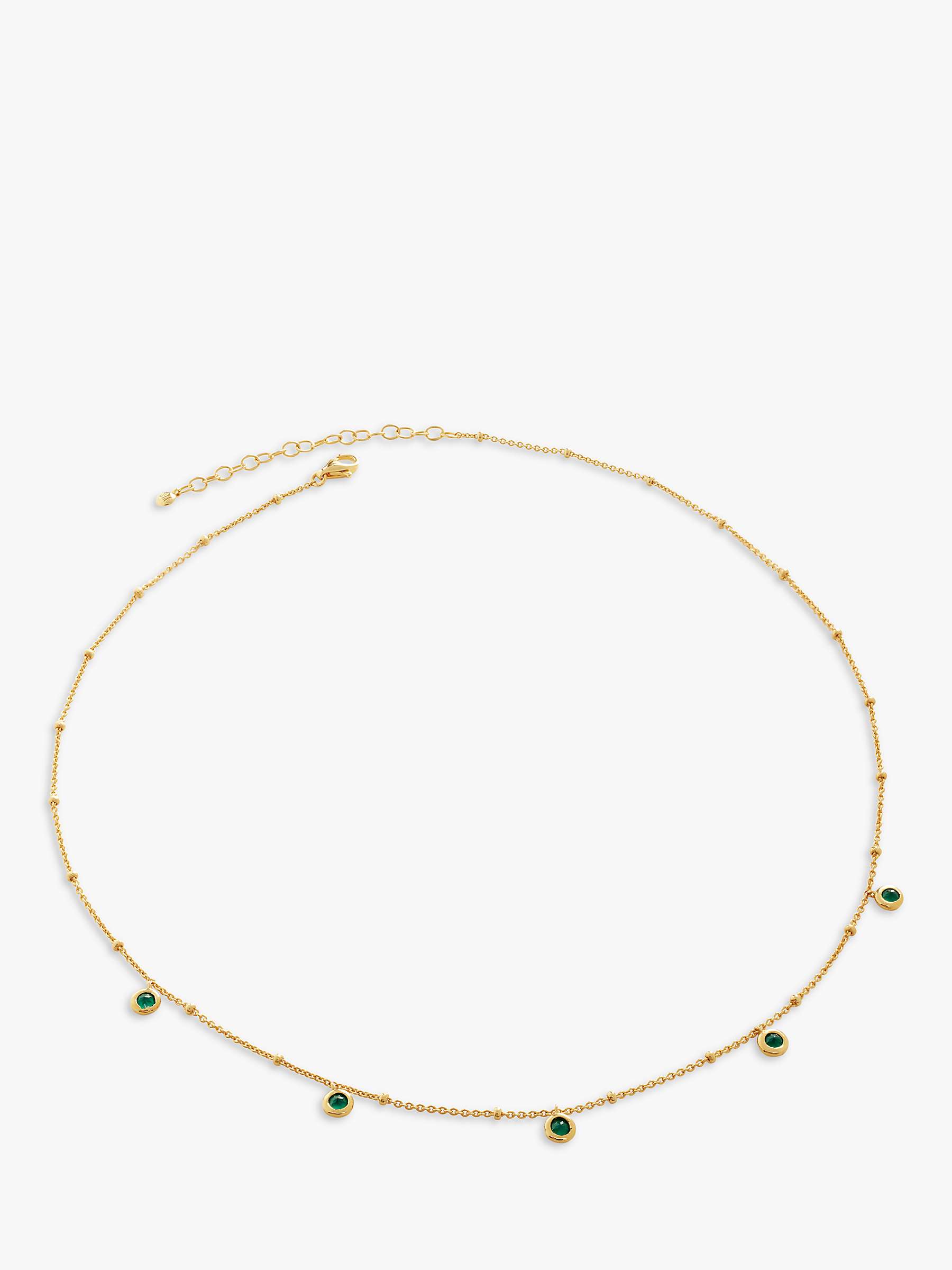 Monica Vinader Onyx Choker Necklace, Gold/Green at John Lewis & Partners