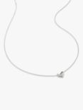 Monica Vinader Mini Heart Pendant Necklace, Silver