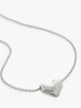 Monica Vinader Mini Heart Pendant Necklace, Silver