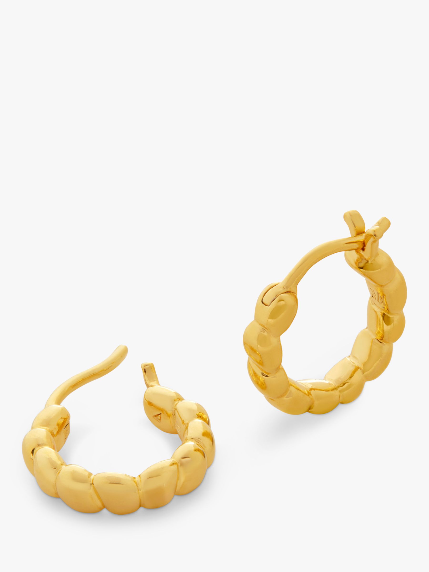 Buy Monica Vinader Nura Teardrop Huggie Earrings, Gold Online at johnlewis.com