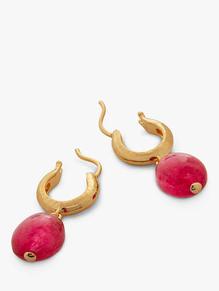 Monica Vinader Rio Gemstone Huggie Earrings, Gold