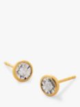 Monica Vinader Diamond Large Stud Earrings, Gold