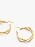 Monica Vinader x Mother of Pearl Gold Plated Root Hoop Earrings, Gold