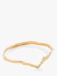 Monica Vinader x Mother of Pearl Wishbone Bangle, Gold