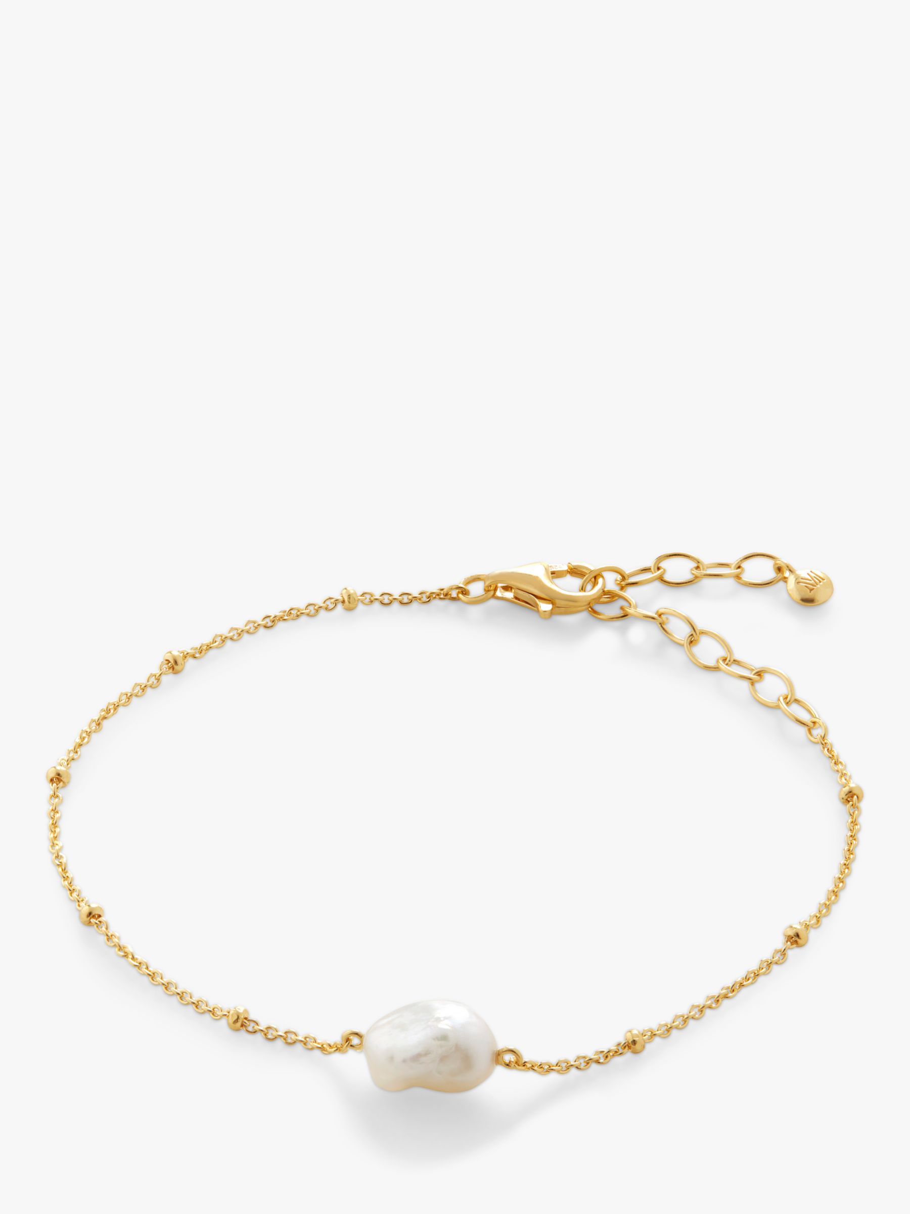 Monica Vinader Nura Keshi Pearl Bracelet, Gold