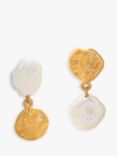 Monica Vinader Keshi Pearl Stud Earrings, Gold