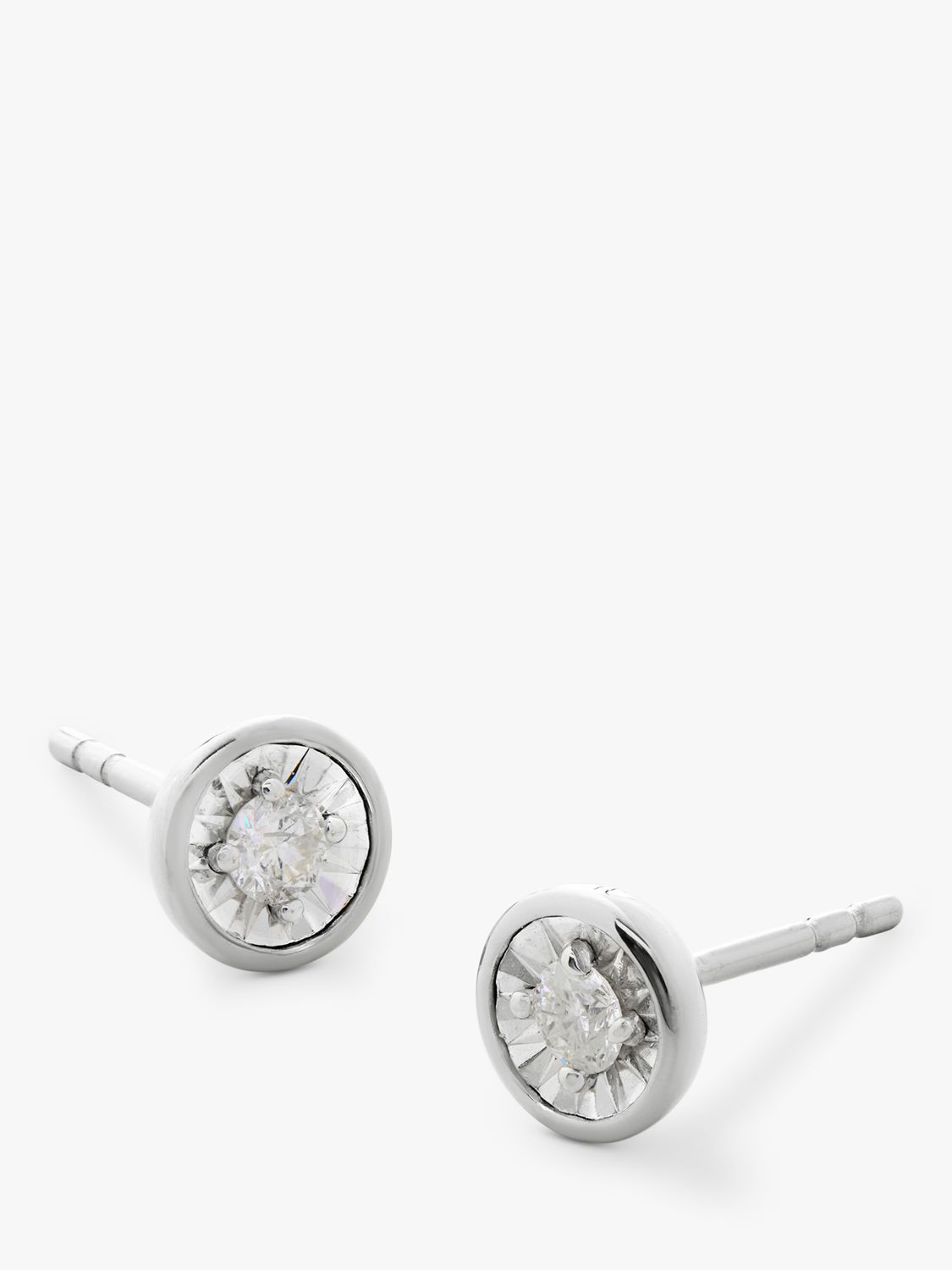 Diamond Essential Stud Earrings in Sterling Silver and Diamond