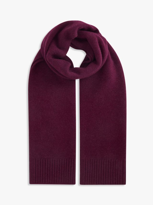 John Lewis Cashmere Scarf, Berry