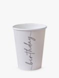 Ginger Ray Birthday Luxe Paper Cups, Champagne, Pack of 8, 255ml