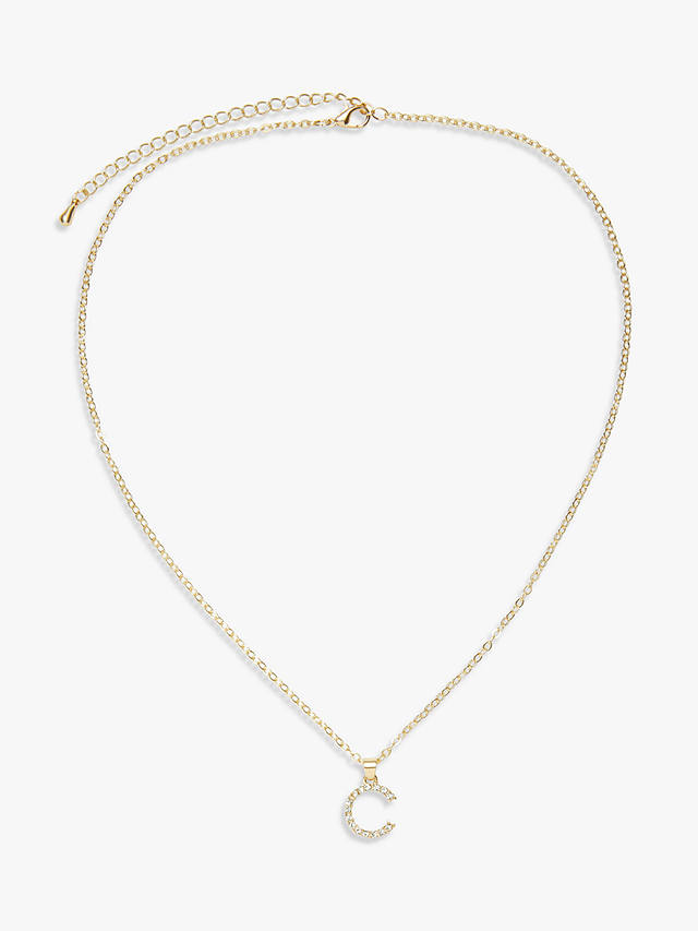 John Lewis Alphabet Crystal Pendant Necklace, C