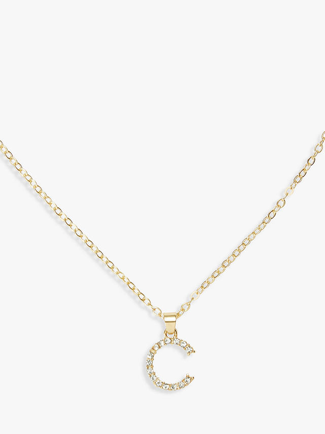 John Lewis Alphabet Crystal Pendant Necklace, C