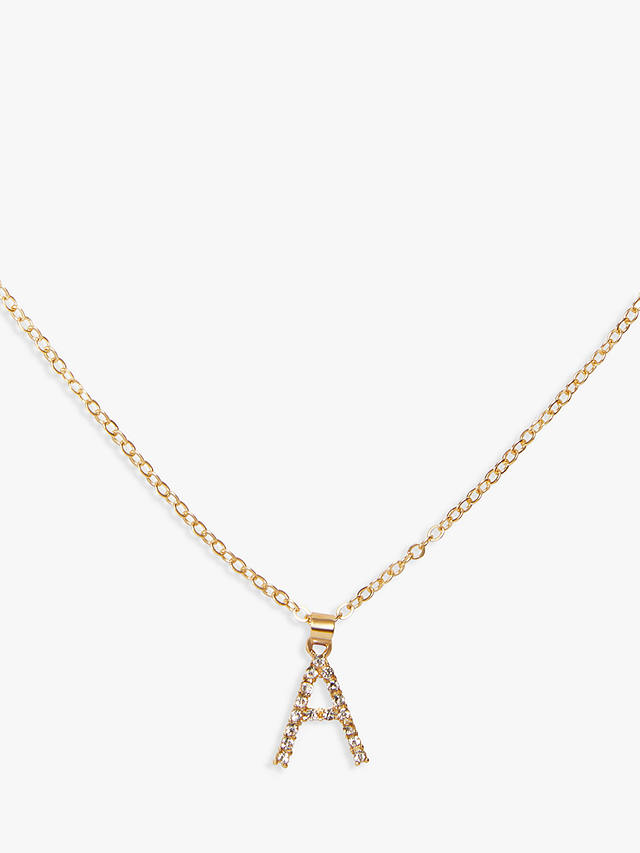 John Lewis Alphabet Crystal Pendant Necklace, A