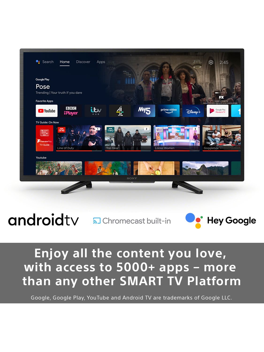 W800 Smart TV, Enjoy Entertainment with Android TV