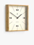 Newgate Clocks Fiji Square Bamboo Analogue Wall Clock, 30cm, Natural