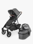 Uppababy Vista V2 Pushchair with Maxi-Cosi Pebble 360 Baby Car Seat and Base Bundle, Greyson/Essential Black