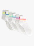 Ralph Lauren Open Mesh Double Stripe Ankle Socks, Pack of 6, White/Multi