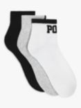 Ralph Lauren Ankle Socks, Pack of 3, Grey/Multi