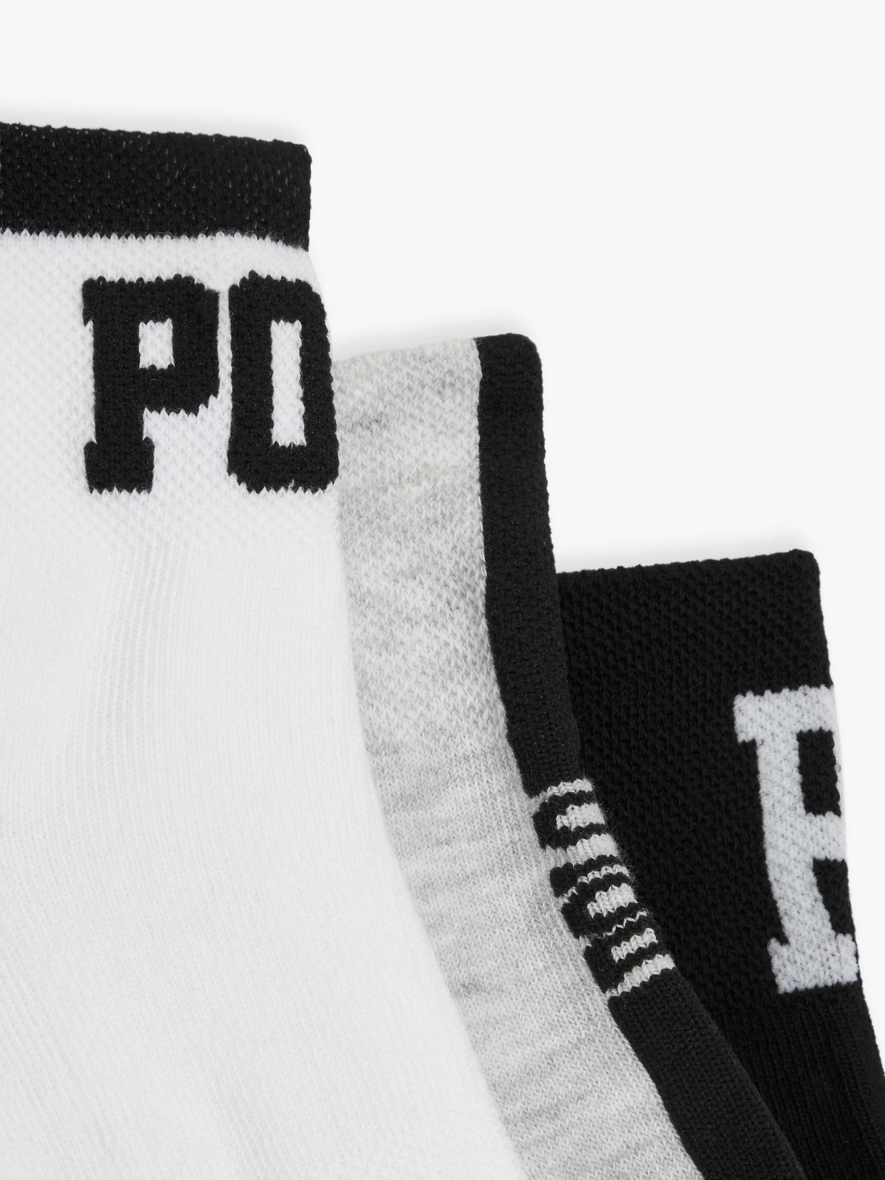 Buy Ralph Lauren Ankle Socks, Pack of 3, Grey/Multi Online at johnlewis.com
