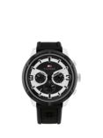Tommy Hilfiger Men's Wild Chronograph Silicone Strap Watch, Black 1792074