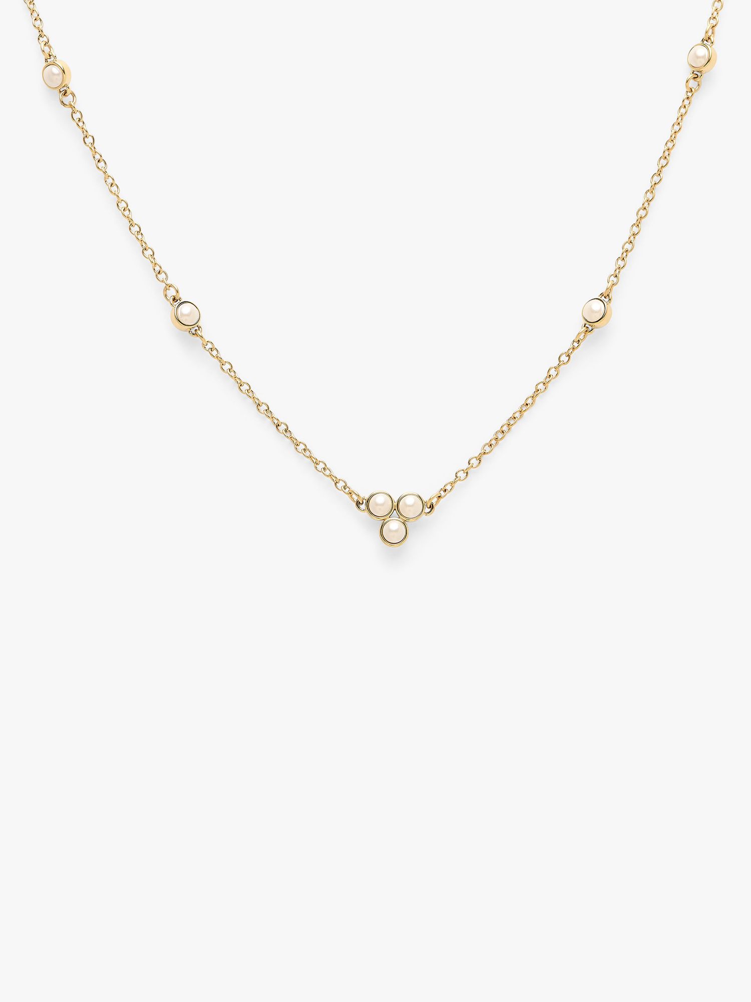 Olivia Burton Pearl Cluster Necklace, Gold
