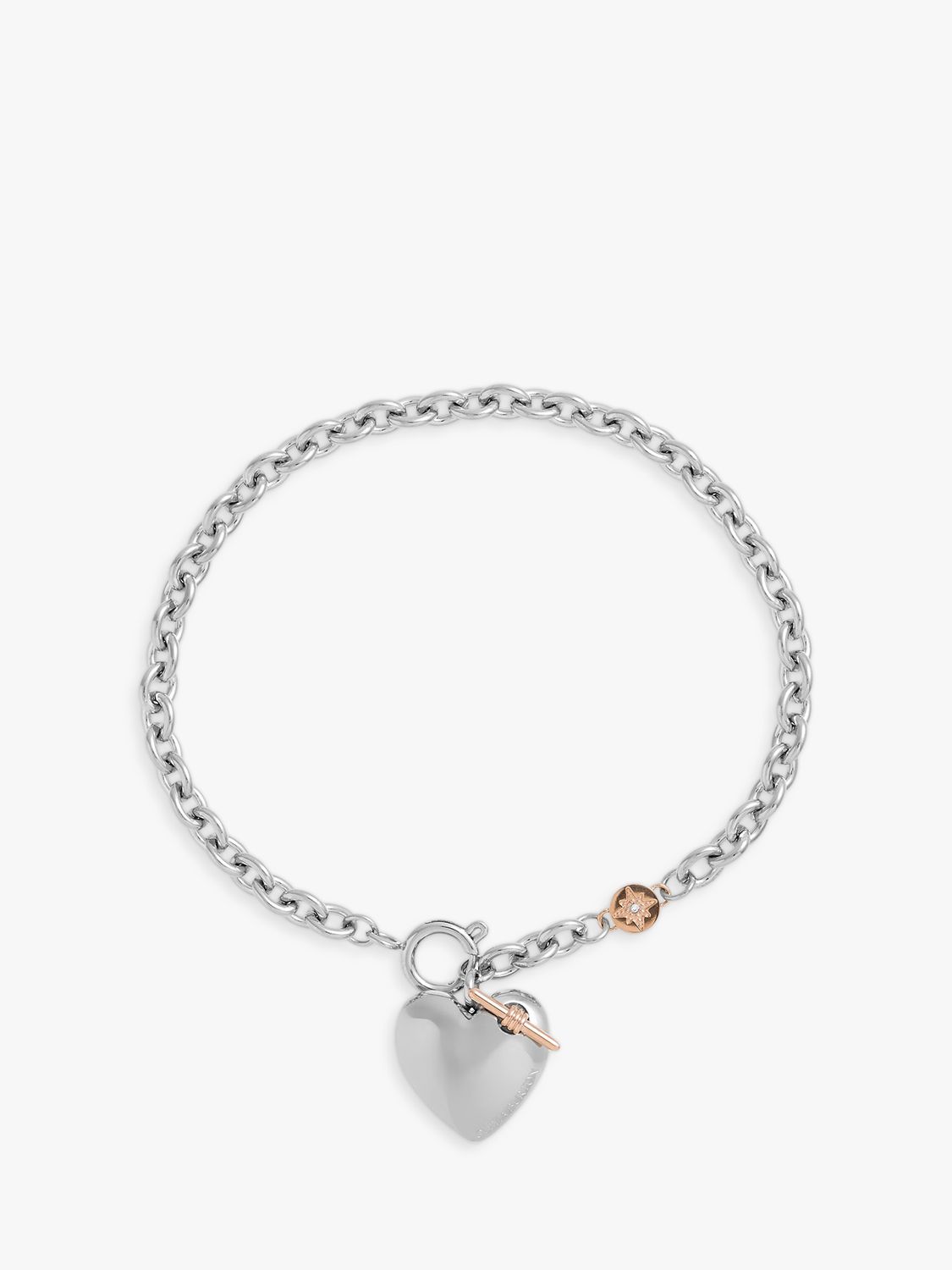 Olivia Burton Knot Heart Bracelet, Silver at John Lewis & Partners