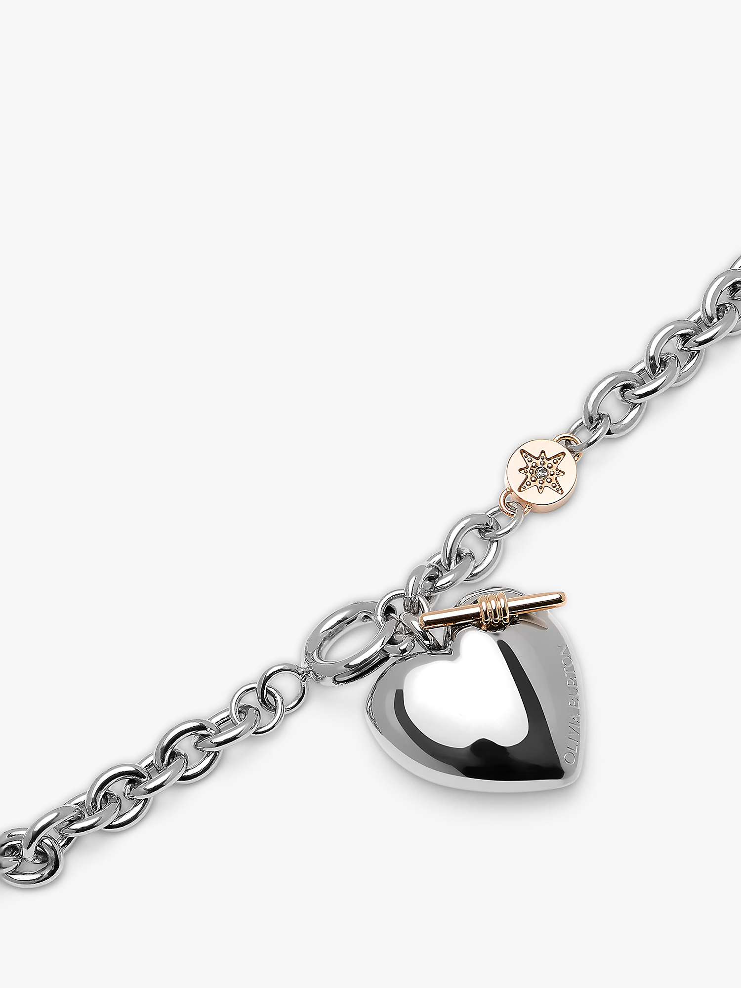 Buy Olivia Burton Knot Heart Bracelet, Silver Online at johnlewis.com