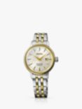 Seiko SRE010J1 Women's Presage Cocktail Time Collection Diamond Date Bracelet Strap Watch, Silver/Gold
