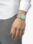 Tissot T1374101109101 Unisex PRX 40 205 Date Bracelet Strap Watch, Silver/Green