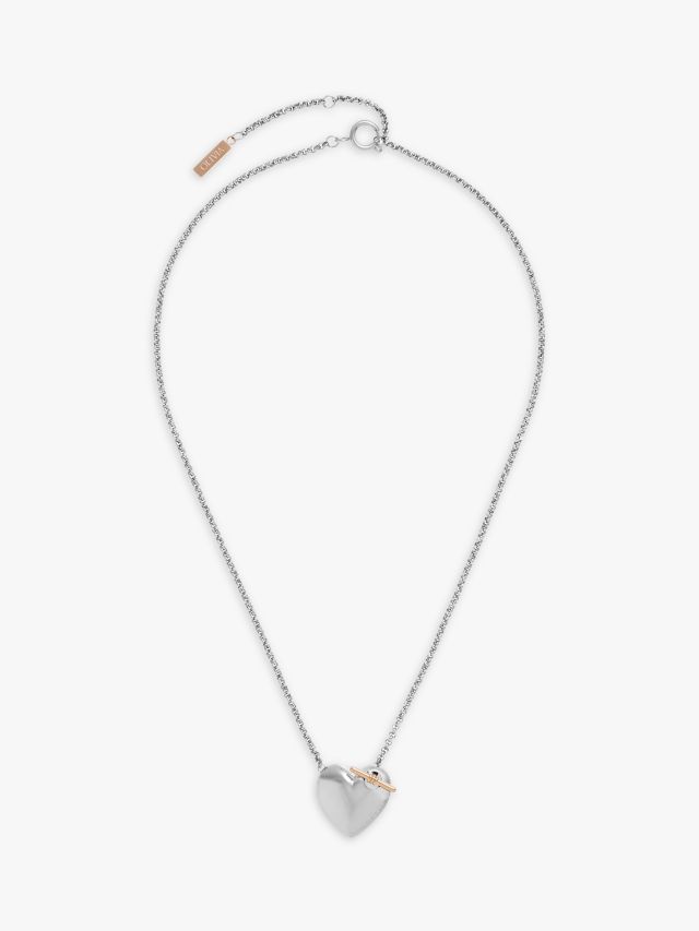 Olivia Burton Knot Heart Pendant Necklace, Silver