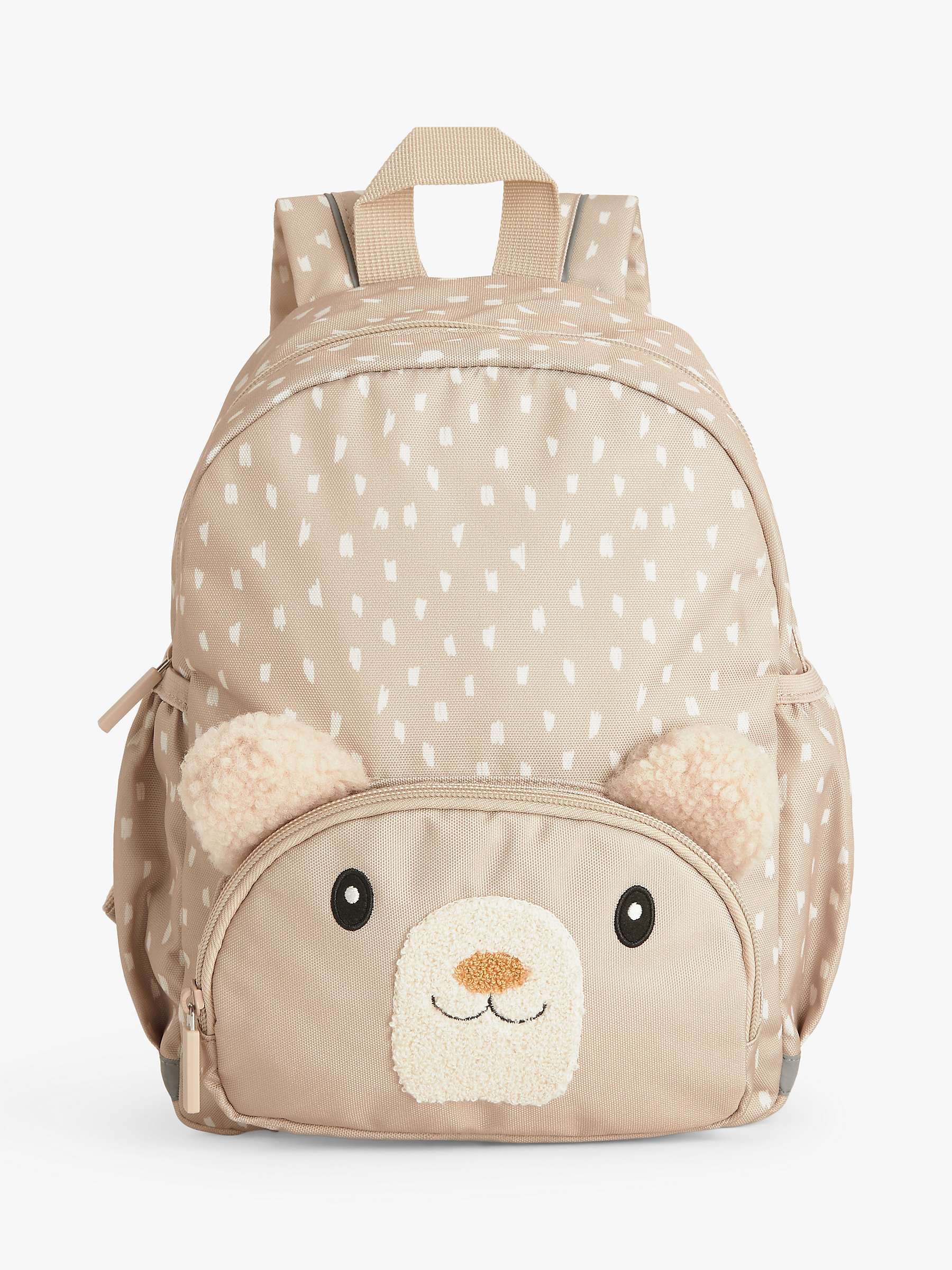 Buy John Lewis Kids' Bear Face Backpack, Brown Online at johnlewis.com