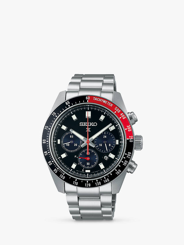 Seiko SSC915P1 Men's Prospex Speedtimer Go Large Solar Chronograph Bracelet Strap Watch