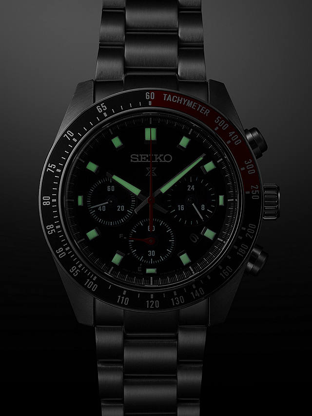Seiko SSC915P1 Men's Prospex Speedtimer Go Large Solar Chronograph Bracelet Strap Watch