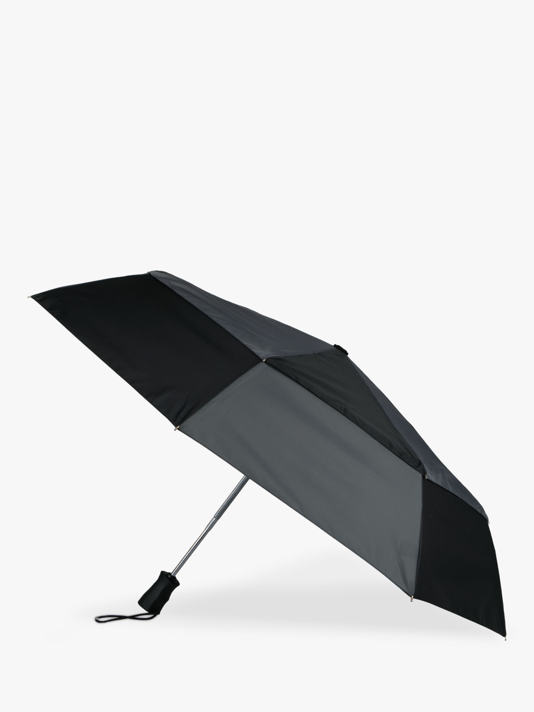 totes Eco Auto Open & Close Umbrella, Black/Charcoal