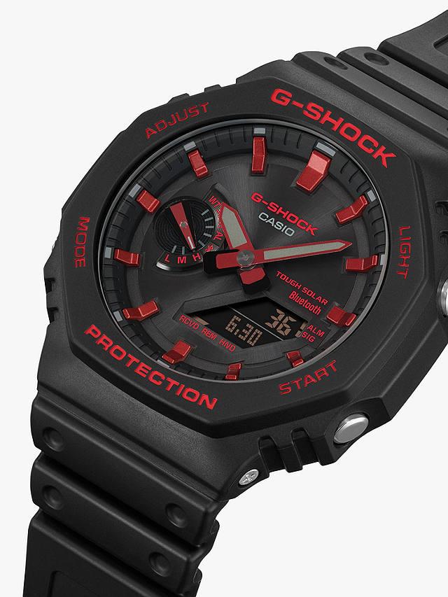 Casio Men's G-Shock Date Solar Resin Strap Watch, Black GA-B2100BNR-1AER