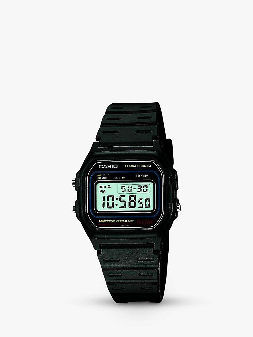 Buy Casio W-59-1VQES Unisex Digital Resin Strap Watch, Black Online at johnlewis.com