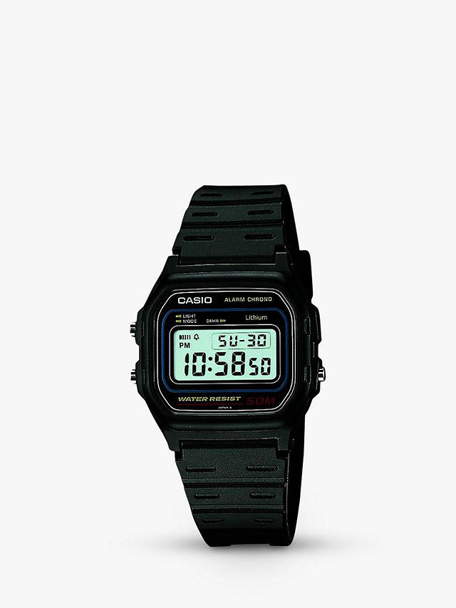 Casio W-59-1VQES Unisex Digital Resin Strap Watch, Black