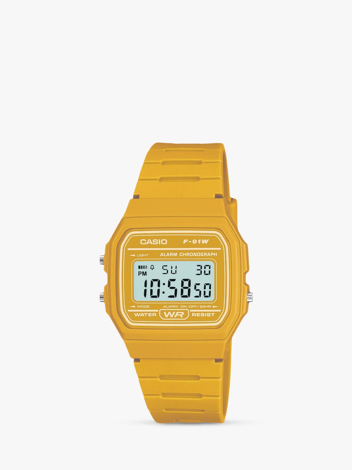 Buy Casio F-91WC-9AEF Unisex Digital Resin Strap Watch, Yellow Online at johnlewis.com