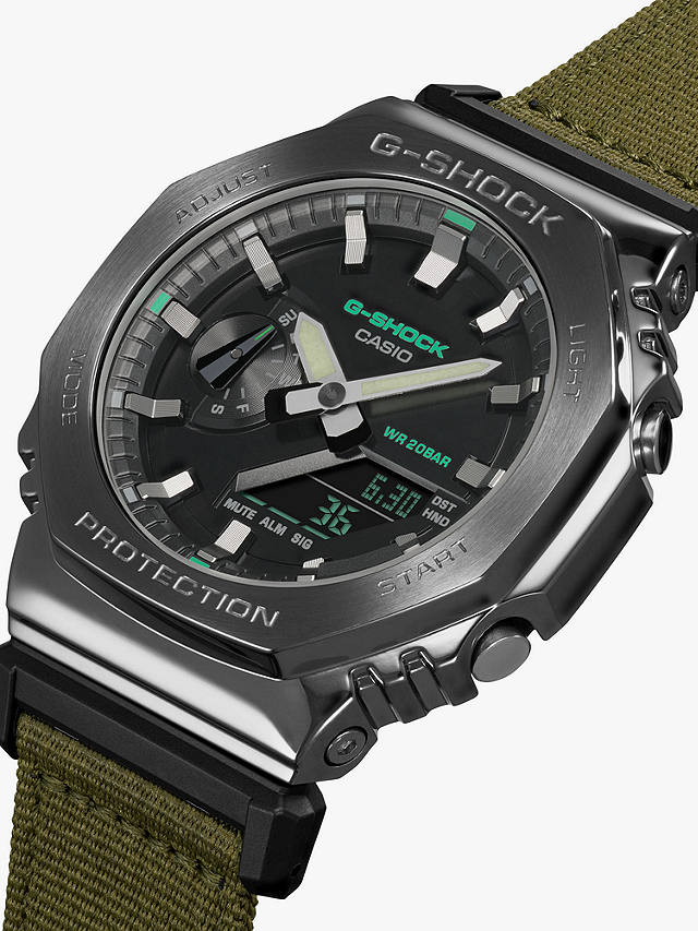 Casio Men's G-Shock Utility Fabric Strap Watch, Green GM-2100CB-3AER