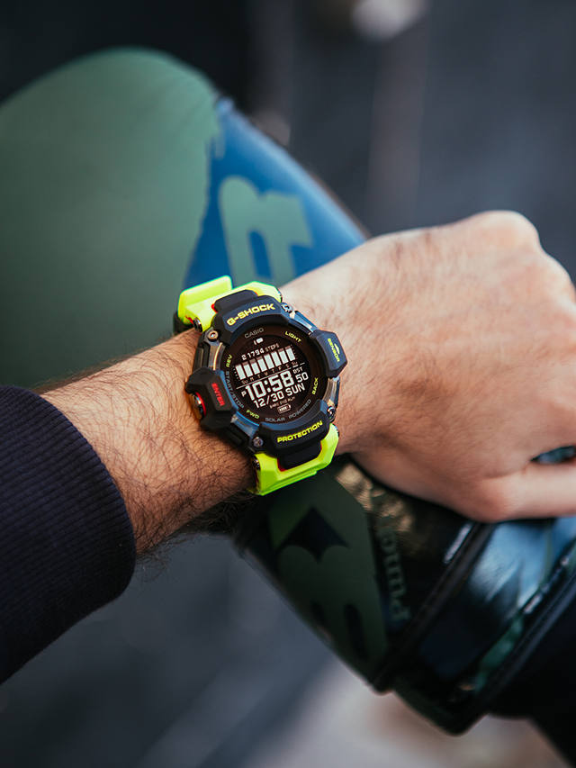 Casio Men's G-Shock Sport Solar Fitness Smart Watch, Yellow/Black GBD ...