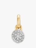 Monica Vinader Button Diamond Charm, Gold