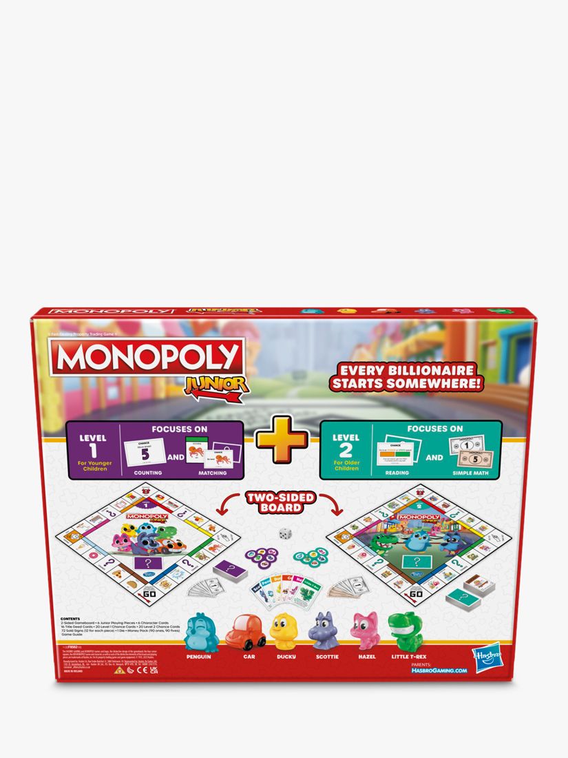 Hasbro Monopoly Junior Games for Kids Family Party Board Games for Children  Educational Table Game Kids Toys for Children Gift