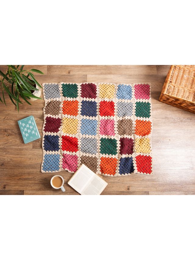Granny Square Blanket Crochet Kit– Wool Couture