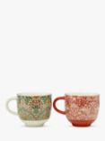 William Morris At Home Strawberry Thief & Garden Fine China Mugs, Set of 2, 350ml, Multi