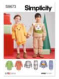Simplicity Animals Children's Loungewear Sewing Pattern, S9673A