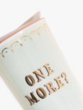 Yvonne Ellen 'One More?' Fine China Travel Mug, 300ml, White/Multi