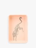 Yvonne Ellen Cheetah Rectangular Stoneware Roaster, 26cm, Pink/Multi